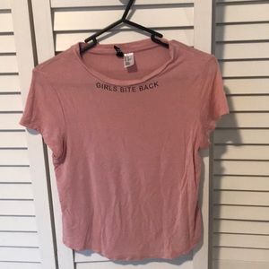 H&M GRAPHIC CROPPED TEE WOMENS XS
